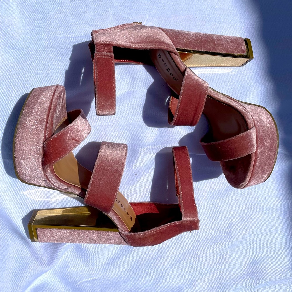 Platform block heels